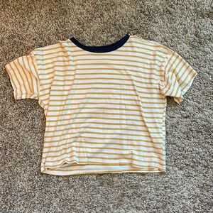 Forever 21 cropped striped tee
